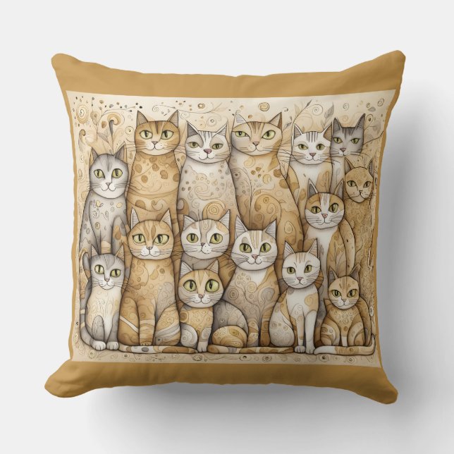 calming cats pillow (Front)