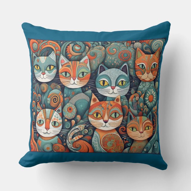 calming cats pillow (Front)