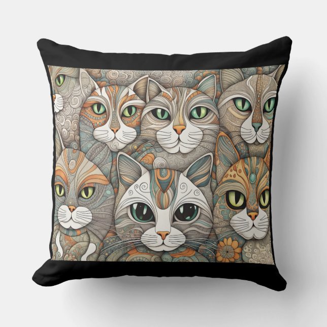 calming cats pillow (Front)
