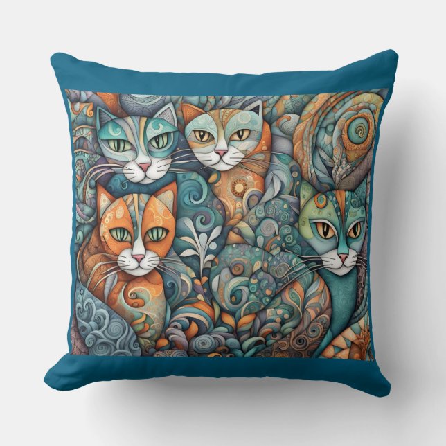 calming cats pillow (Front)