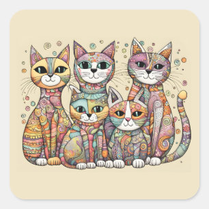 calming cats stickers