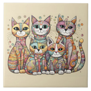 calming cats tile