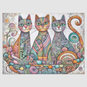 calming cats tissue paper