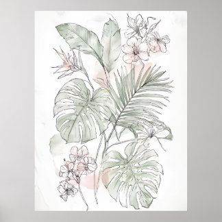 Calming Floral & Leaf Wall Art – Gift for New Home