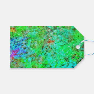 Calming green abstract gift tag,Dazzling lit green Gift Tags