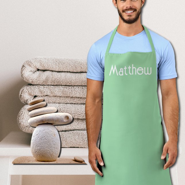 calming green -personalized apron (Creator Uploaded)