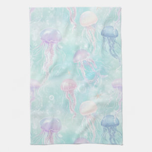 Calming Jellyfish Ocean Pattern Kitchen Towel