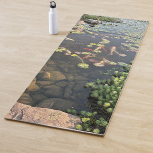 Calming Koi Fish Pond Yoga Mat