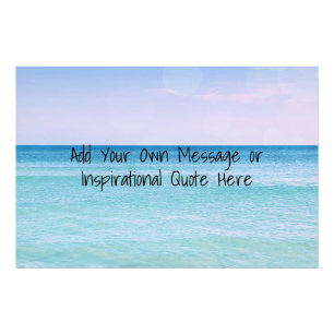 Calming Ocean Waves Retro Tropical Beach Photo Print