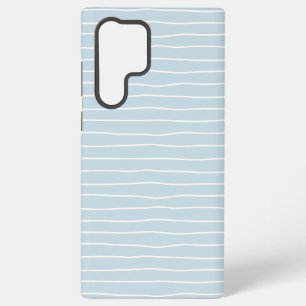 Calming Pastel Blue Ocean Waves Geometric Linear Samsung Galaxy Case