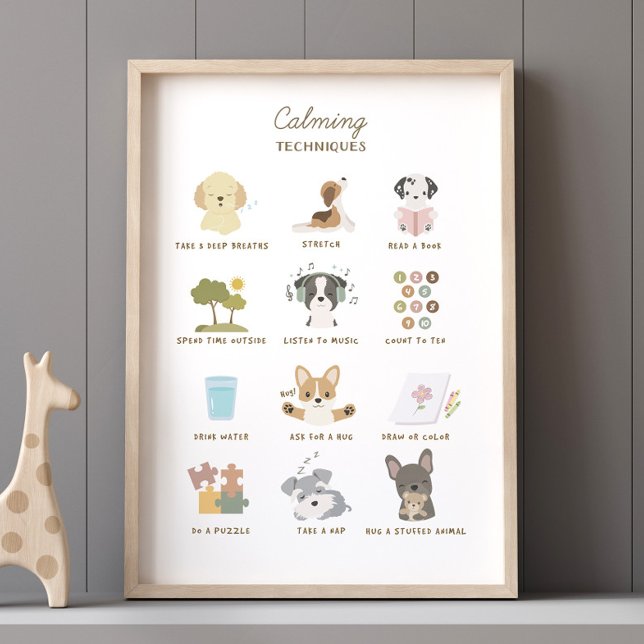 Calming Techniques Poster Kids Room Decor (Creator Uploaded)