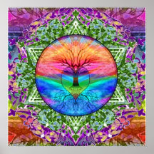 Calming Tree of Life in Rainbow Colours
