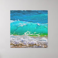 Calming Turquoise Beach Waves Art