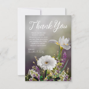 Calming Vintage Floral Thank You Card