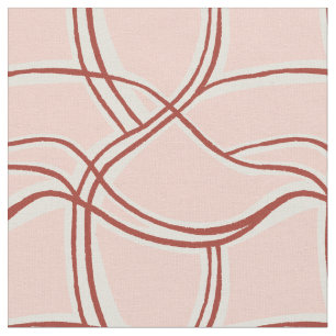 Calming waves tropical dusty pink fabric