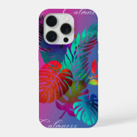 Calmness Vibrant Tropical Leaves Modern Aesthetic 