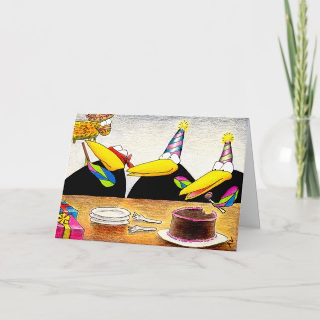 Calorie Tips for Birthday Crows card (Front)