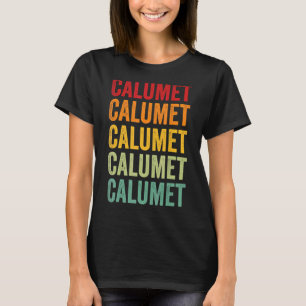 Calumet County Wisconsin Rainbow Text Design T-Shirt