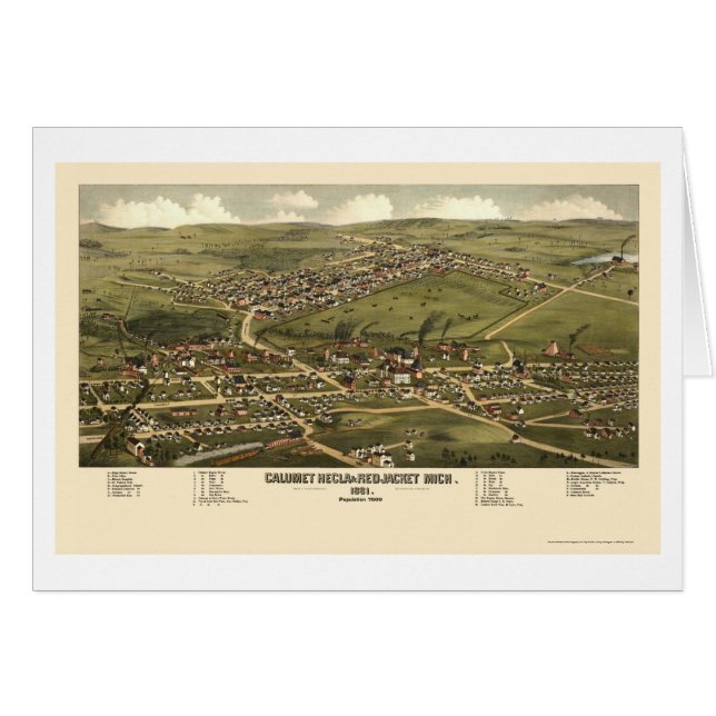 Calumet et veste rouge, carte panoramique de MI - (Devant horizontal)