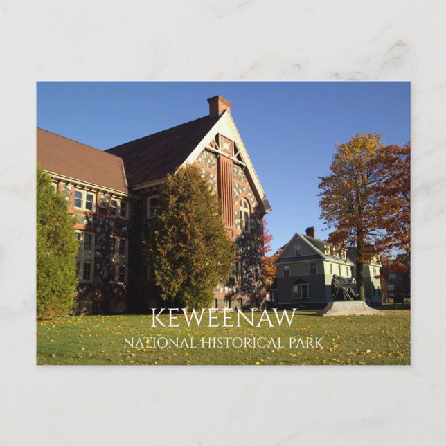  Calumet & Hecla Mining Co. Library, Keweenaw NHP Postcard (Front)