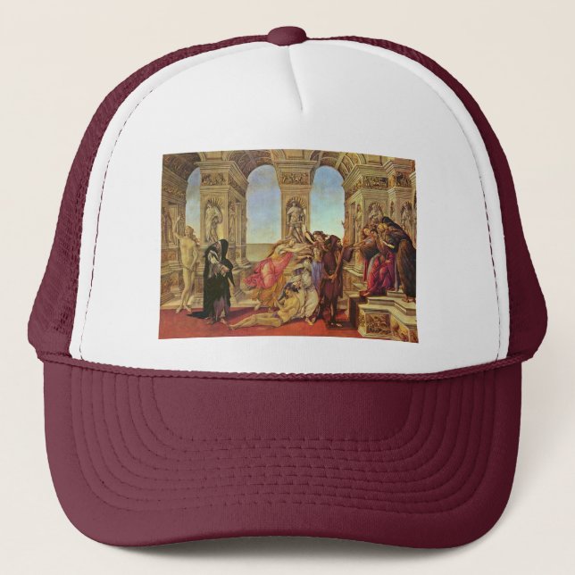 Calumny Of Apelles By Botticelli Sandro Trucker Hat (Front)