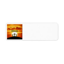 Calvaire lever de soleil Jésus Étiquettes de adres