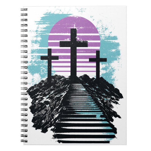 Calvary Golgotha it is finished Modern Christian Notebook (Front)