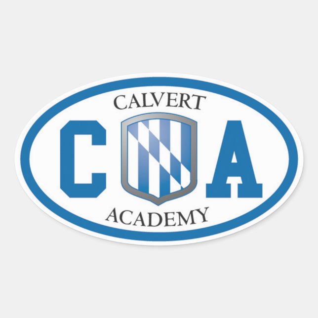 Calvert Academy Oval Stickers (Set of Four) (Front)