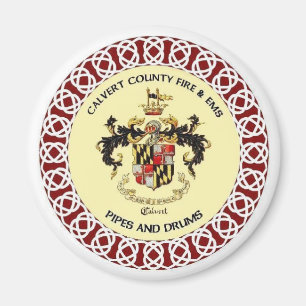 Calvert County Pipes and Drums Band Seal Magnet