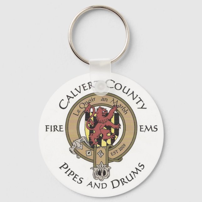 Calvert County Pipes and Drums Key Chain (Front)
