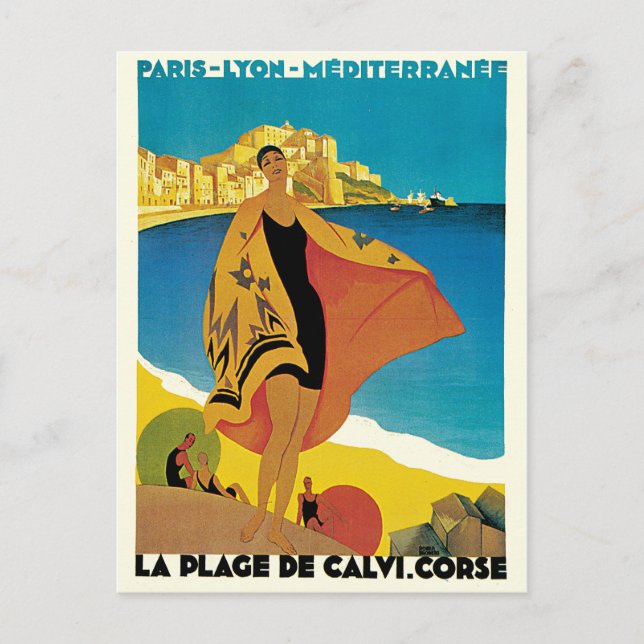 Calvi Beach Postcard (Front)
