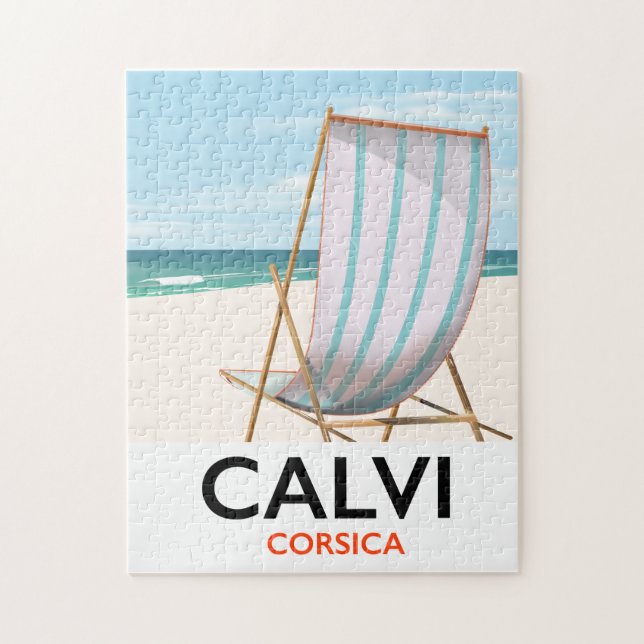 Calvi Corsica Travel poster Jigsaw Puzzle (Vertical)