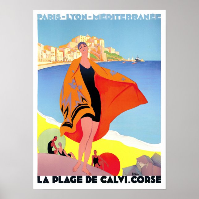 Calvi France vintage travel Poster (Front)