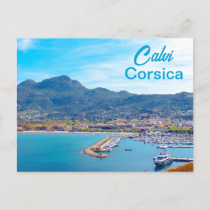 Calvi Panorama Corsica France Postcard