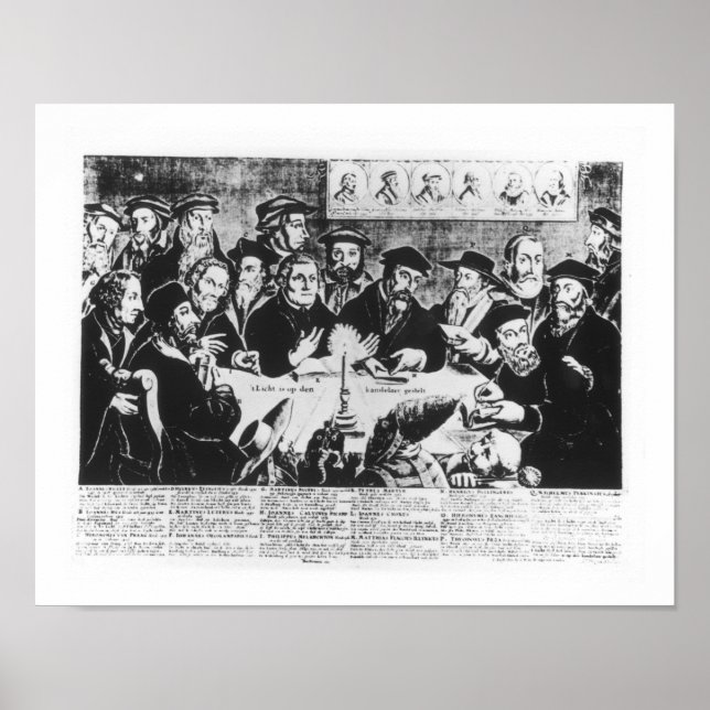 Calvin and Luther (engraving) Poster (Front)