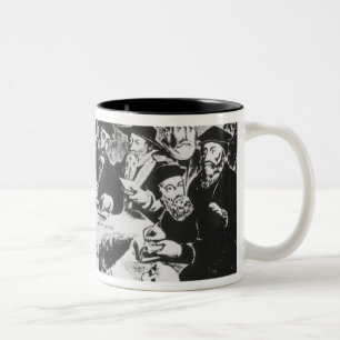 Calvin and Luther (engraving) Two-Tone Coffee Mug