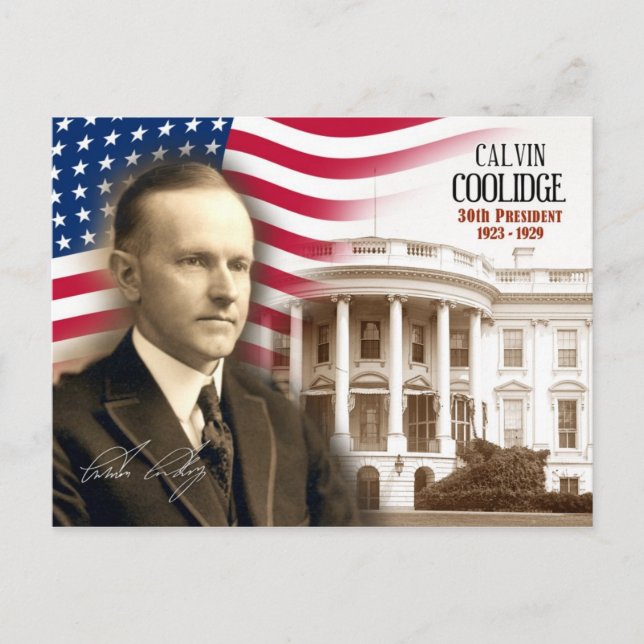 Calvin Coolidge -  30th President of the U.S. Postcard (Front)