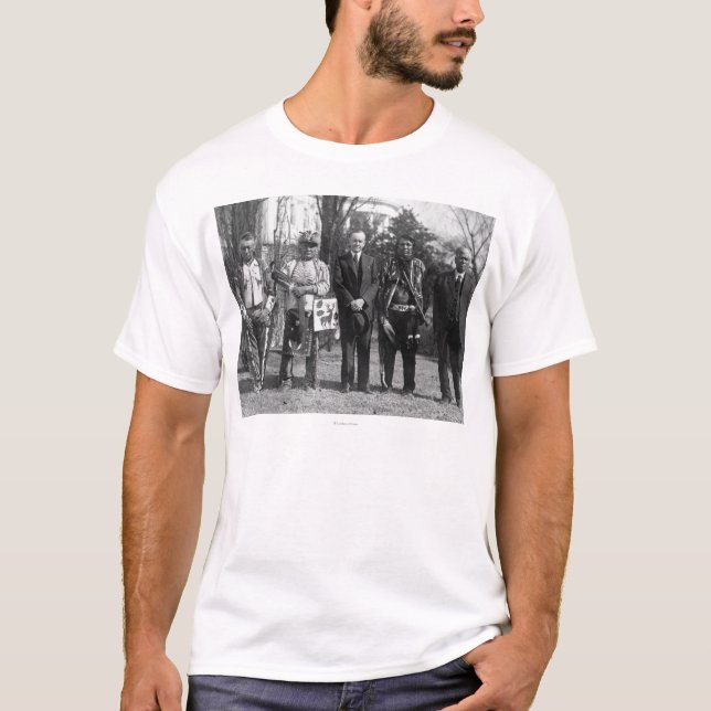 Calvin Coolidge with Osage Indians Photograph T-Shirt (Front)