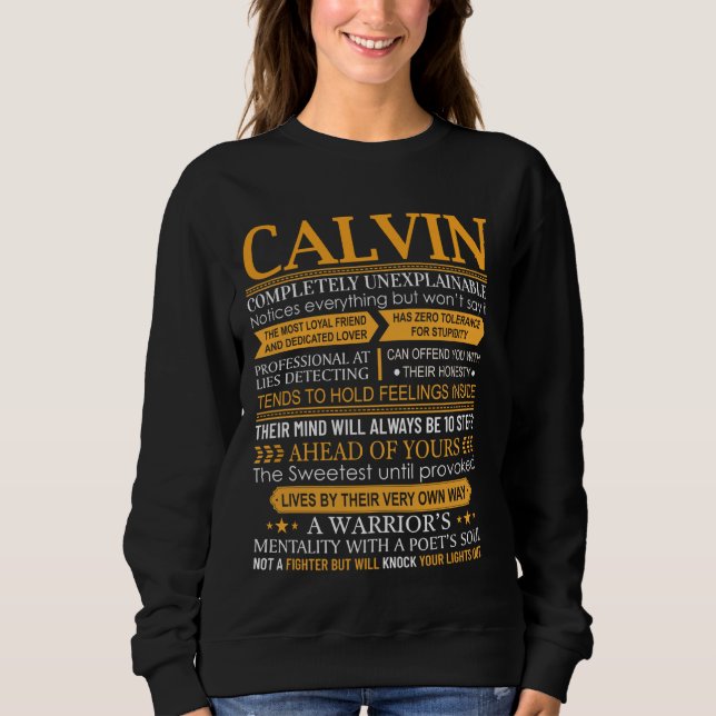 Calvin First Name Shirt - Personalized Name Calvin (Front)
