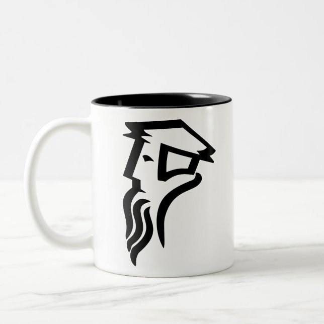 Calvin logo Two-Tone coffee mug (Left)