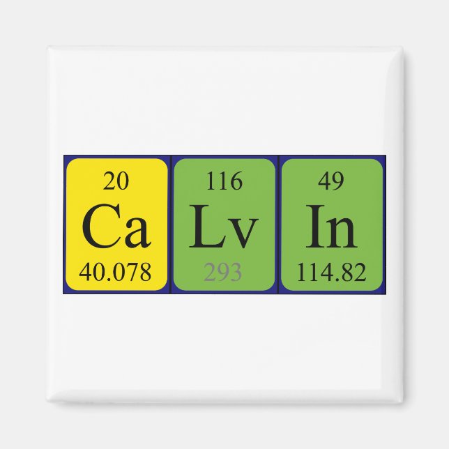 Calvin periodic table name magnet (Front)