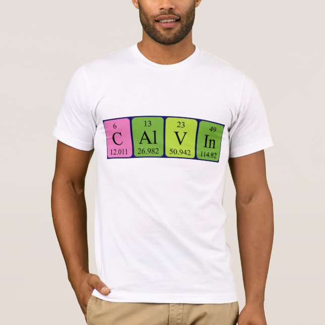 Calvin periodic table name shirt (Front)