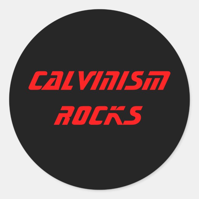CALVINISME ROCKS STICKER (Devant)