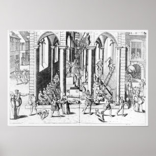 Calvinists destroying statues poster