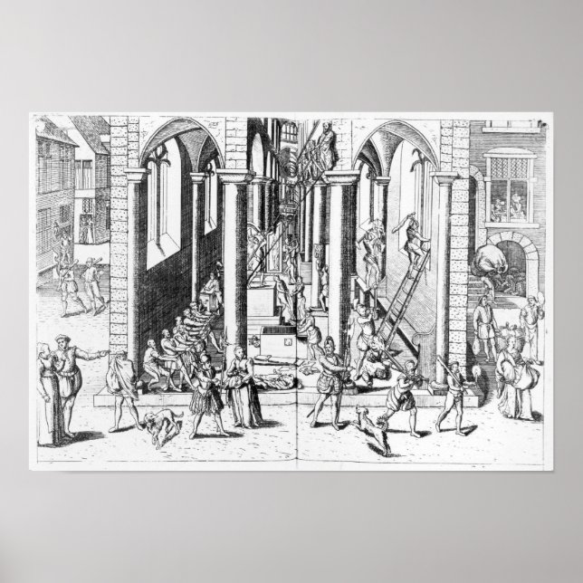 Calvinists destroying statues poster (Front)