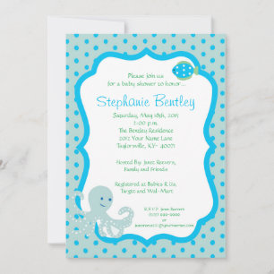 Calypso 5x7 invitation Sea Creatures
