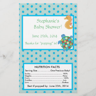 Calypso Sea Creatures Microwave Popcorn Wrapper