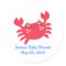 Calypso Under the Sea CRAB Favour Sticker