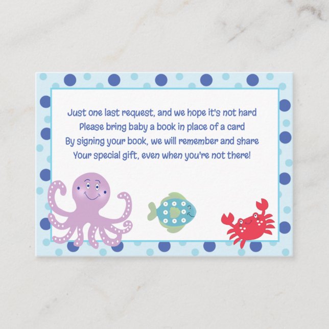 Calypso Under the Sea Enclosure Book Request Cards (Front)