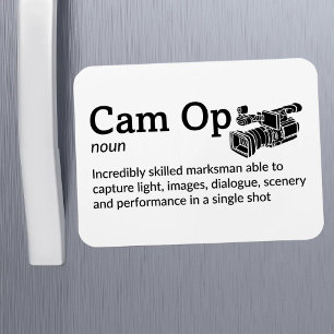 Cam Op Definition - Camera Squad 3" x  4" Flex Magnet